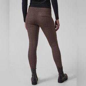Athleta Delancey Houndstooth Leggings/Tights Medium, Brown/Black